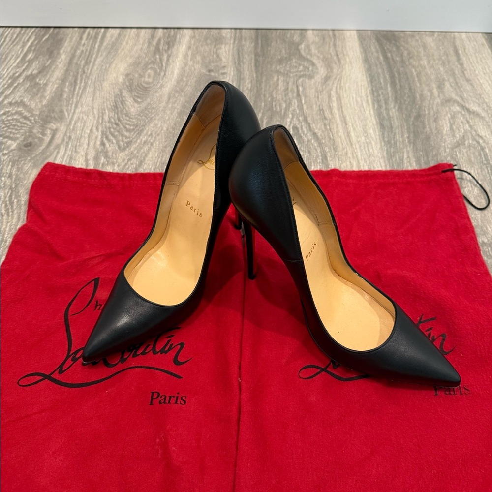 Christian Louboutin Black Leather Pumps